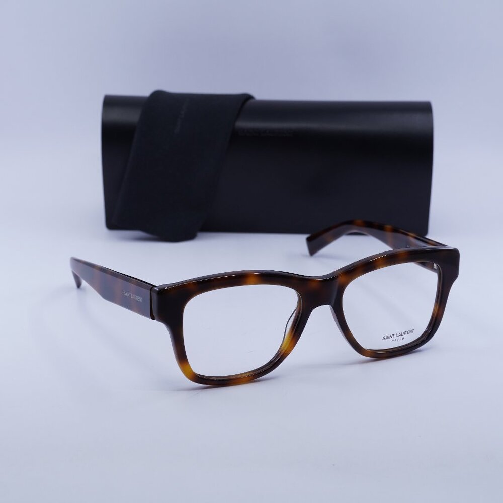 Saint Laurent SL677 003 Square Eyeglasses 54mm – Havana